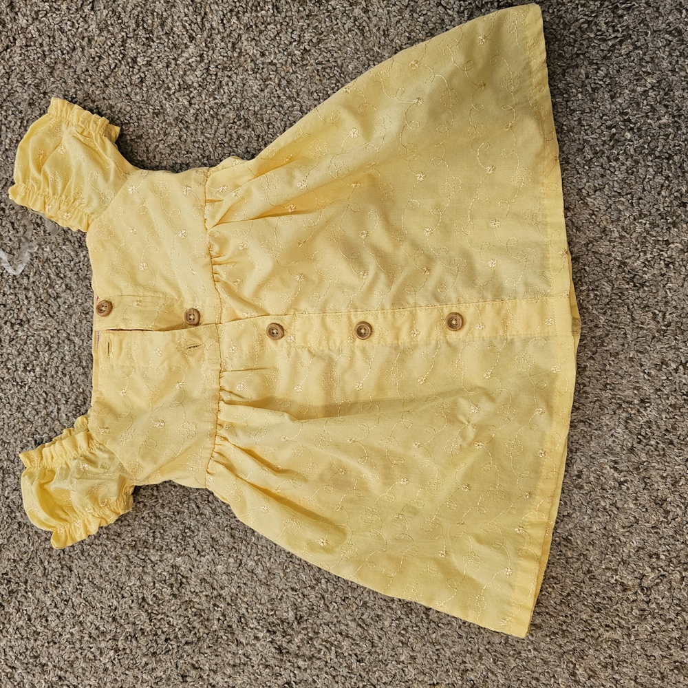 Yellow Button-Up Dress